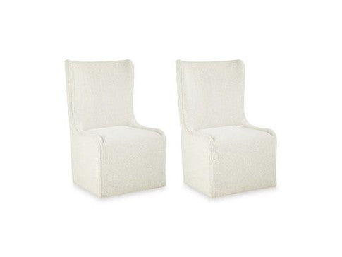 Radkin - Dining Upholstered Wingback Side Chair (Set of 2) - Off White