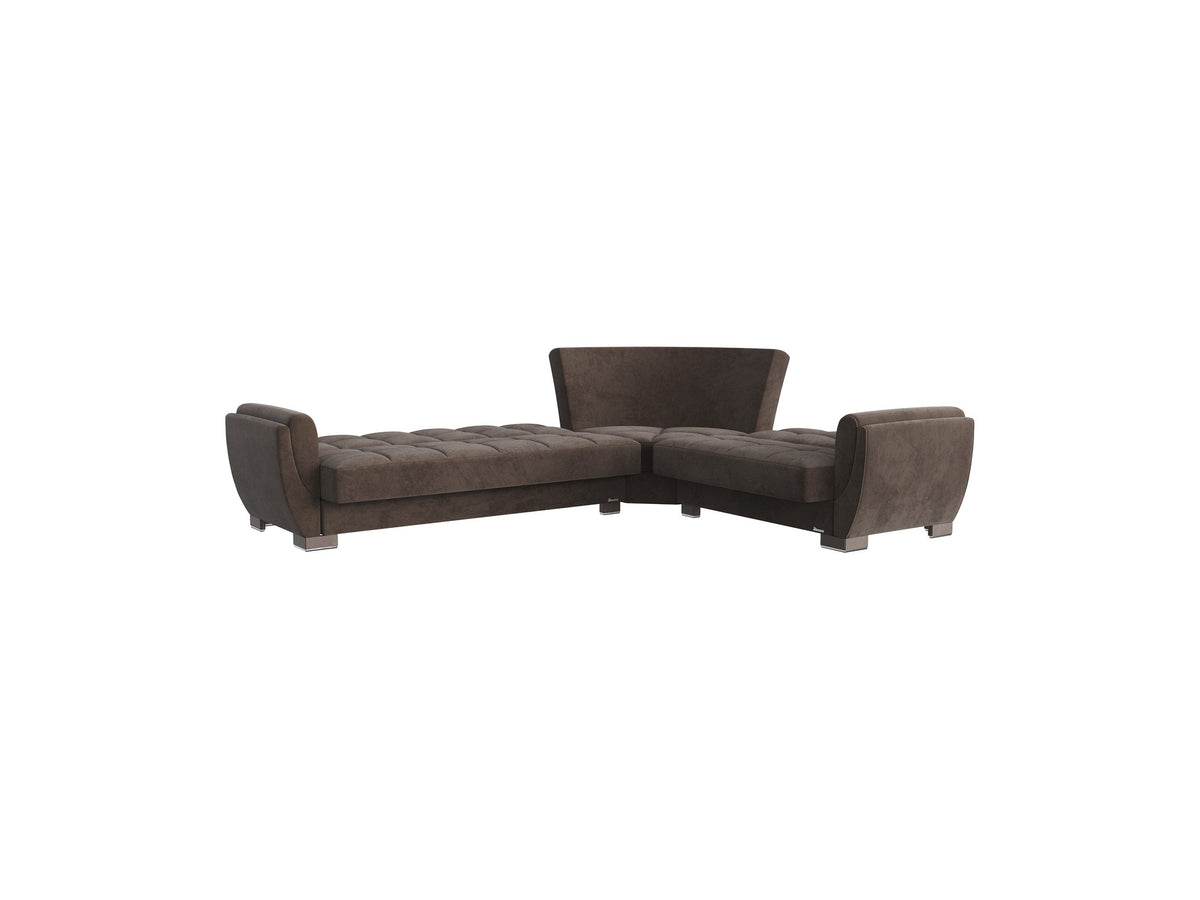 Ottomanson Armada Air - Upholstered Convertible Sectional With Storage - Microfiber