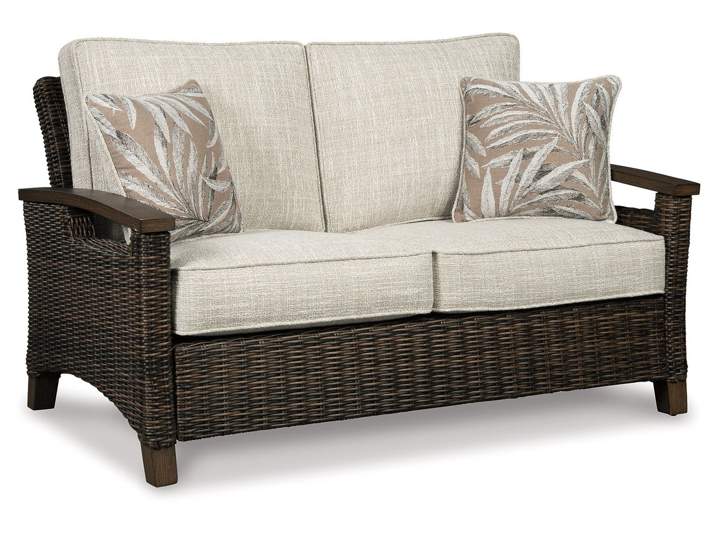Paradise Trail - Loveseat w/Cushion - Medium Brown