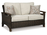 Paradise Trail - Loveseat w/Cushion - Medium Brown
