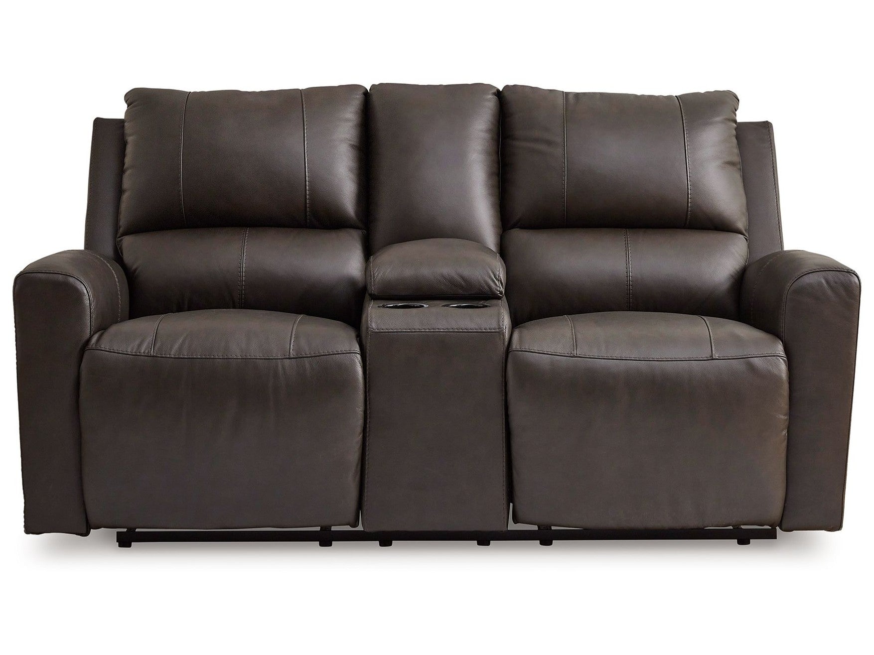 Boxmere - Dbl Power Reclining Loveseat with Console - Storm