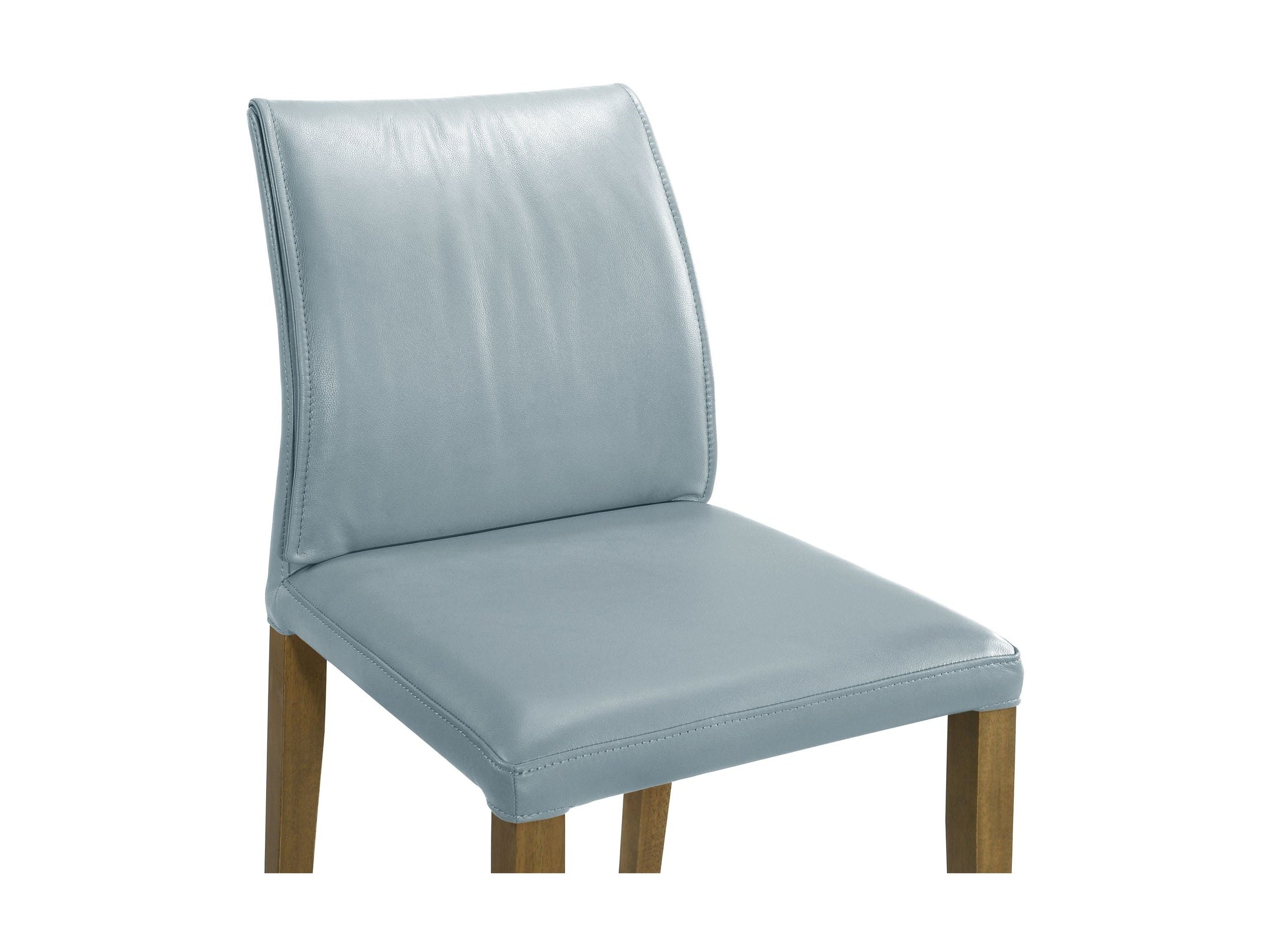 Velena - Full Back Top Grain Leather Upholstered Wood Dining Chairs (Set of 2) - Blue
