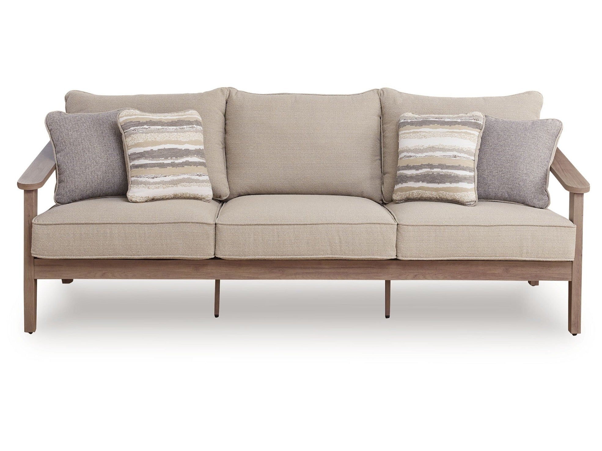 Francis Beach - Sofa With Cushion - Natural / Gray