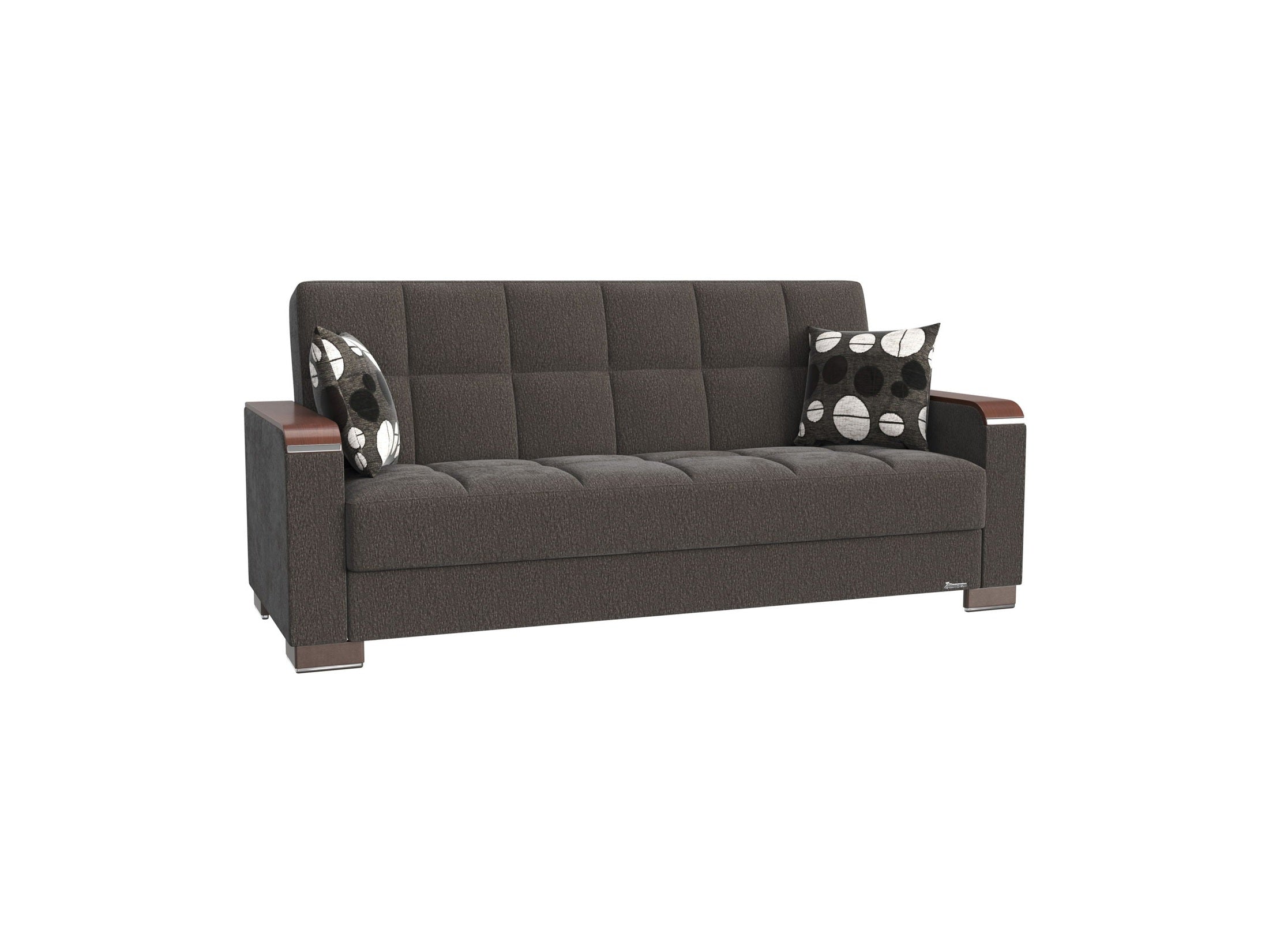 Ottomanson Armada X - Upholstered Convertible Wood Trimmed Sofabed With Storage