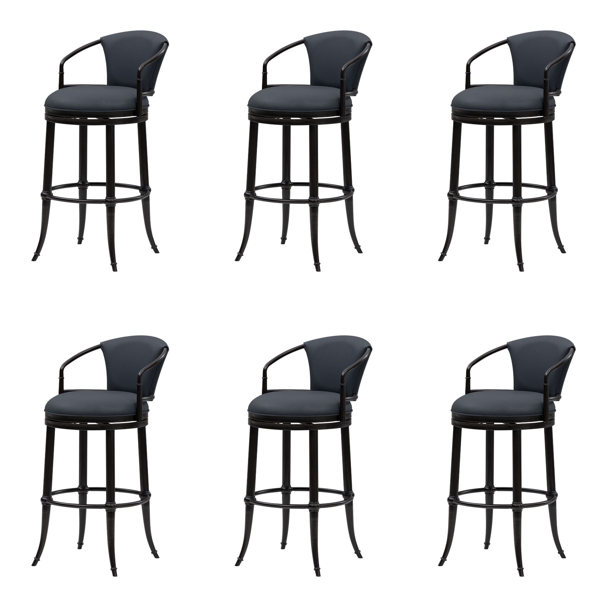 Otis - Upholstered Swivel Bar Height Barstool