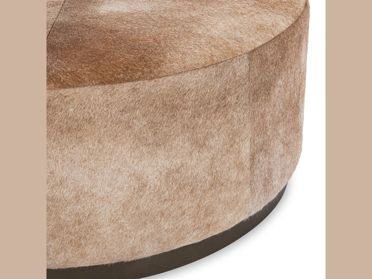 Andre - 40" Round Ottoman - Canyon Dust