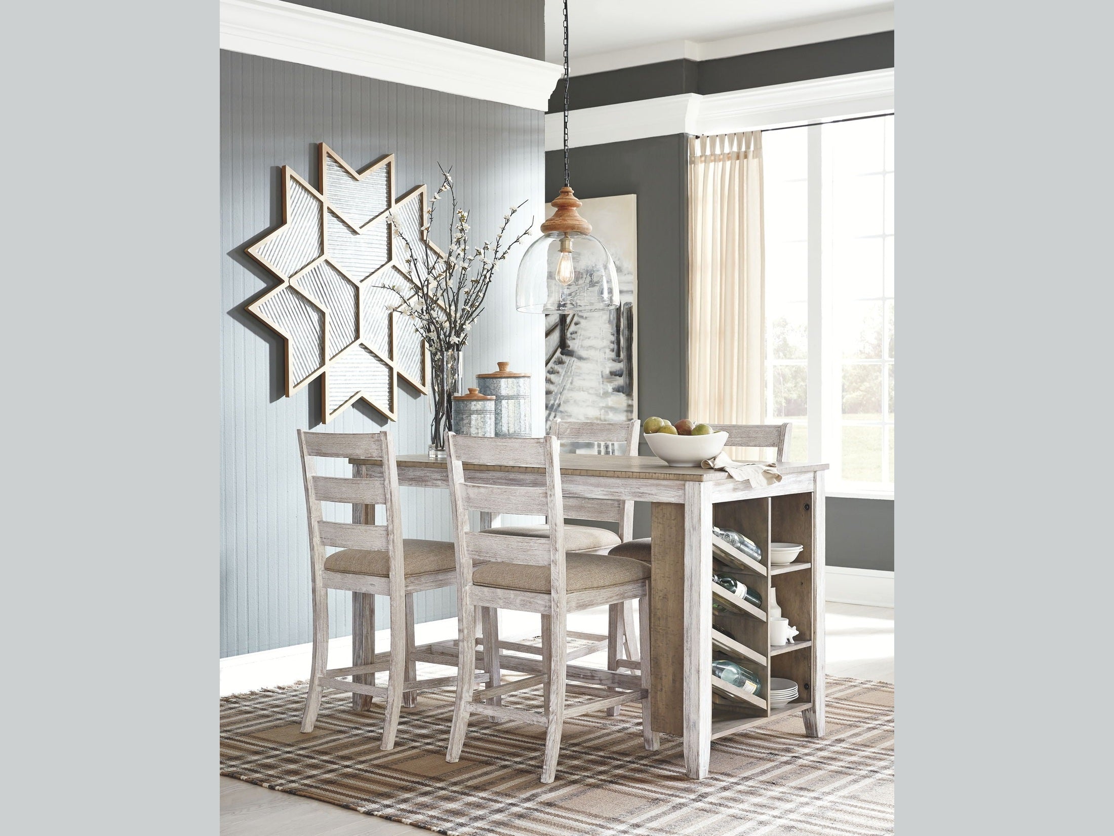 Skempton - Rectangular Counter Table With Storage Set