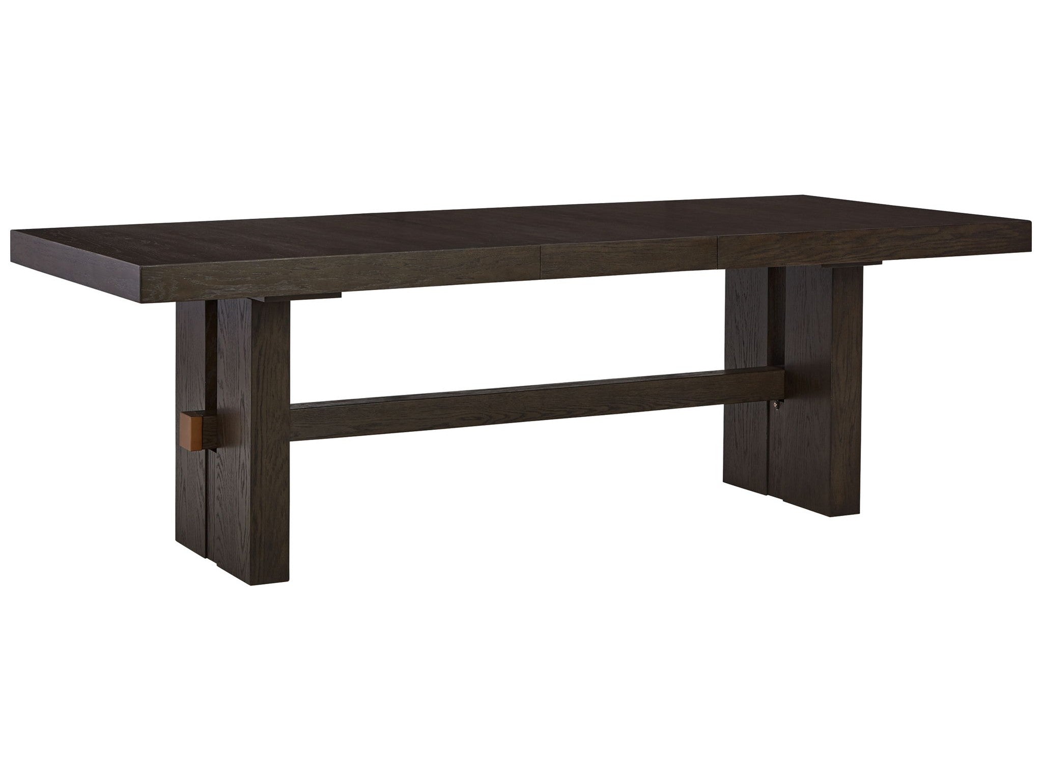 Burkhaus - Rectangular Dining Room Extension Table - Dark Brown