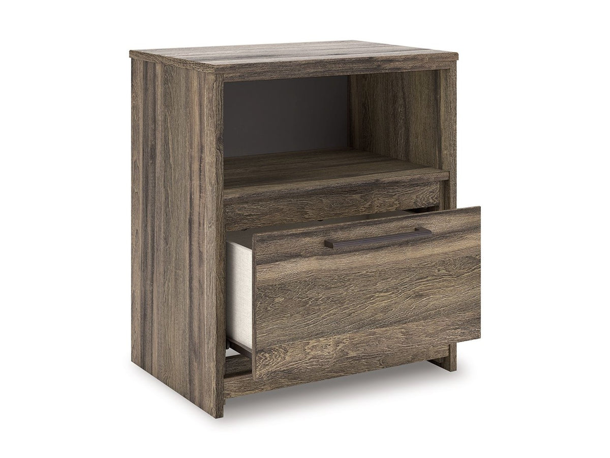 Elbrim - One Drawer Night Stand - Brown