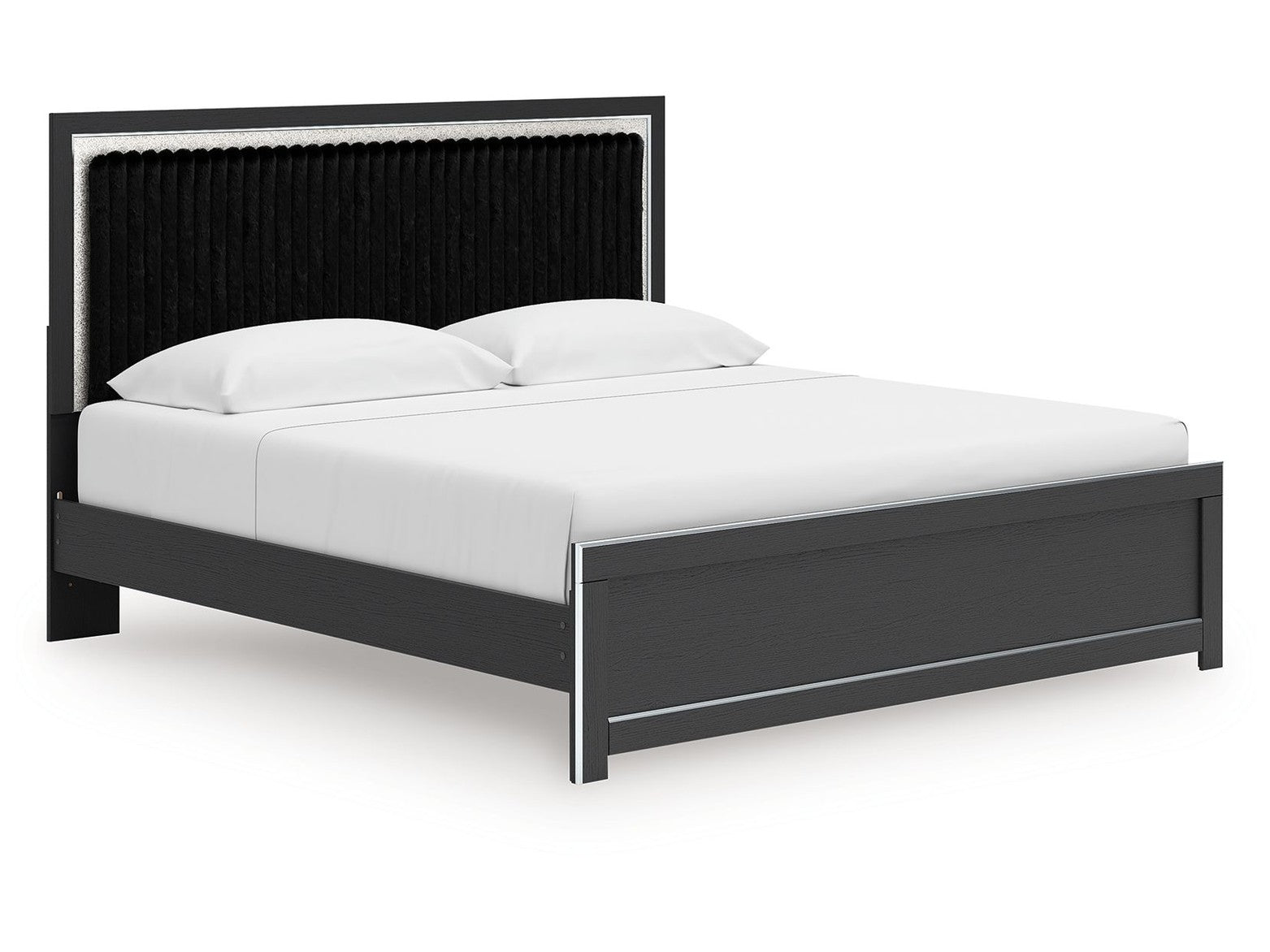 Birmonton - Upholstered Panel Bed With Roll Slats