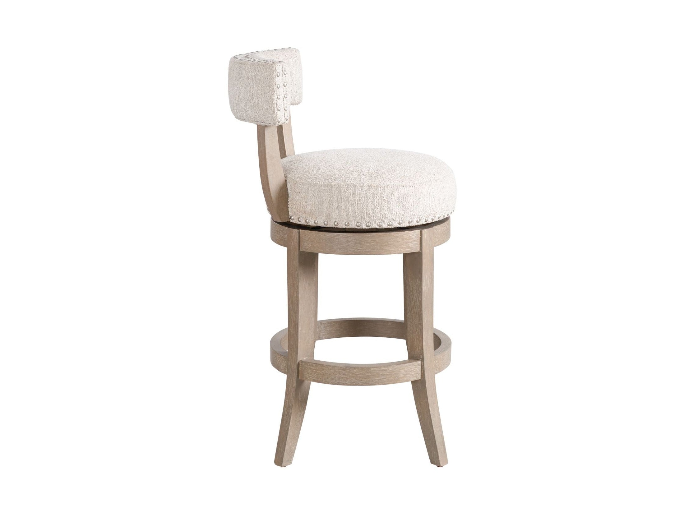 Mystic - Solid Wood Upholstered 26" Counter Height Swivel Barstool