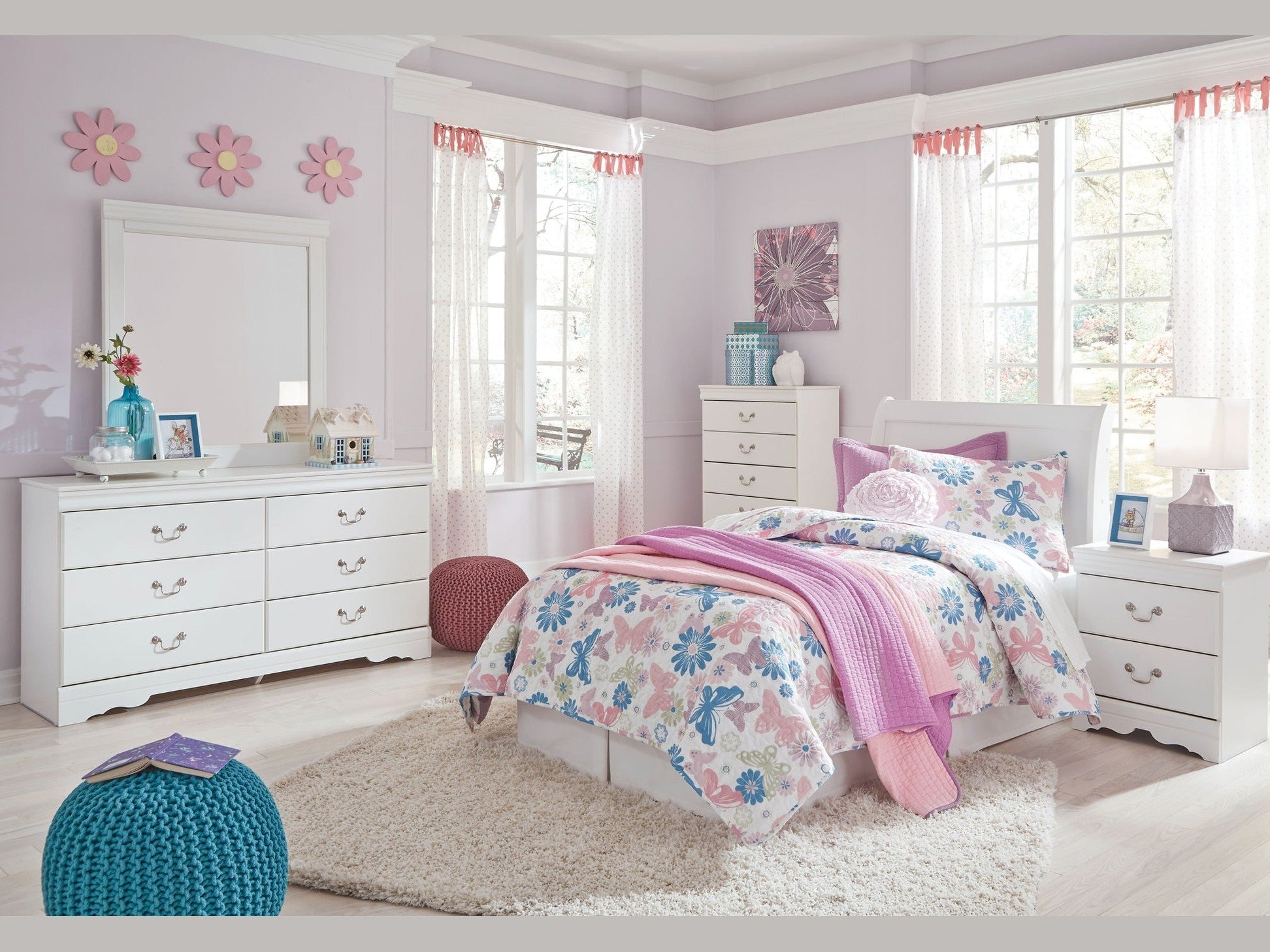 Anarasia - Sleigh Headboard With Bolt On Bed Frame