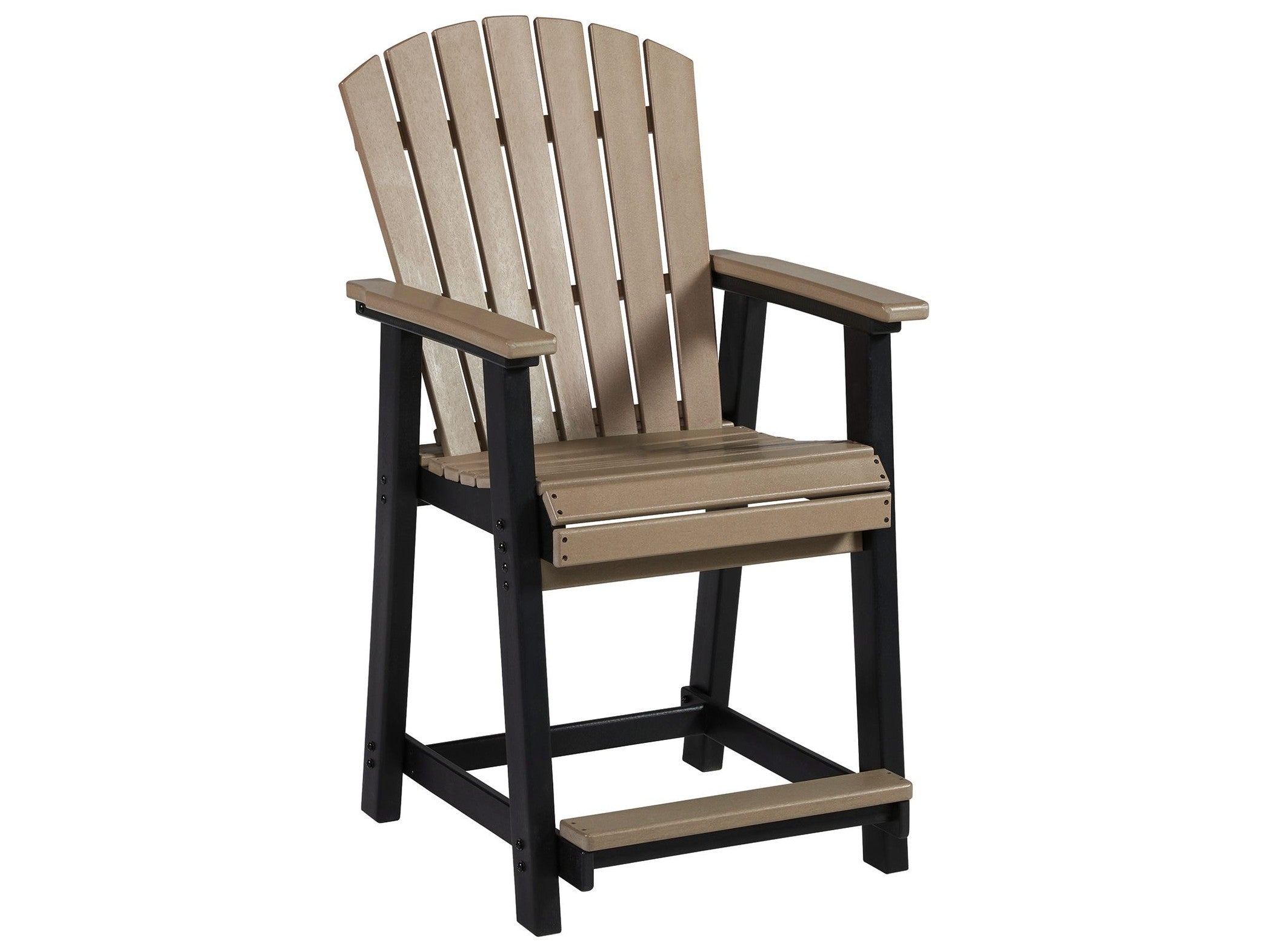 Fairen Trail - Barstool (Set of 2) - Black / Driftwood