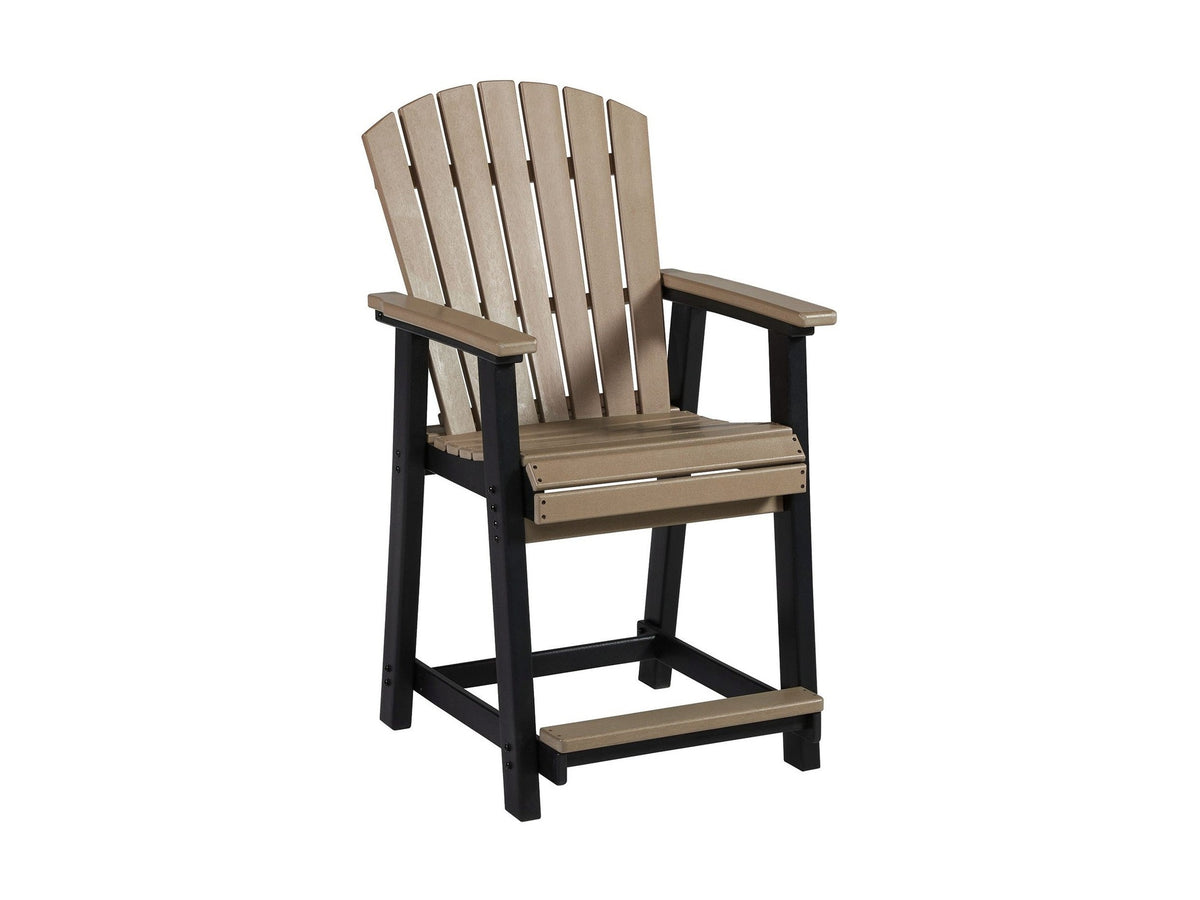 Fairen Trail - Barstool (Set of 2) - Black / Driftwood