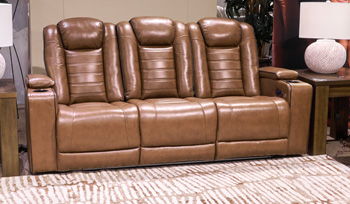 Metro Oasis - Power Reclining Sofa With Adjustable Headrest - Amber