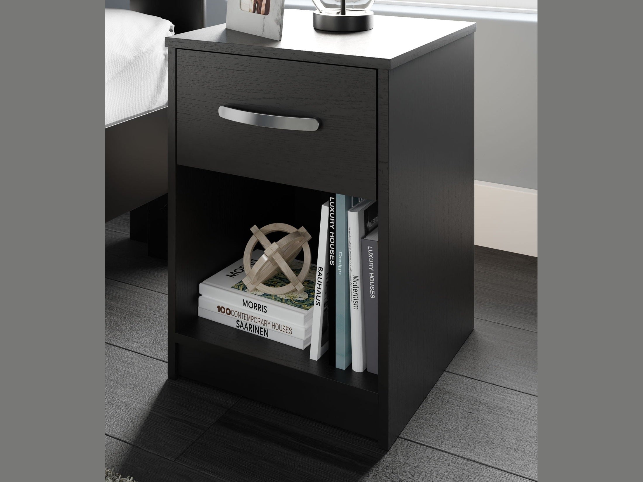 Finch - One Drawer Night Stand - Black