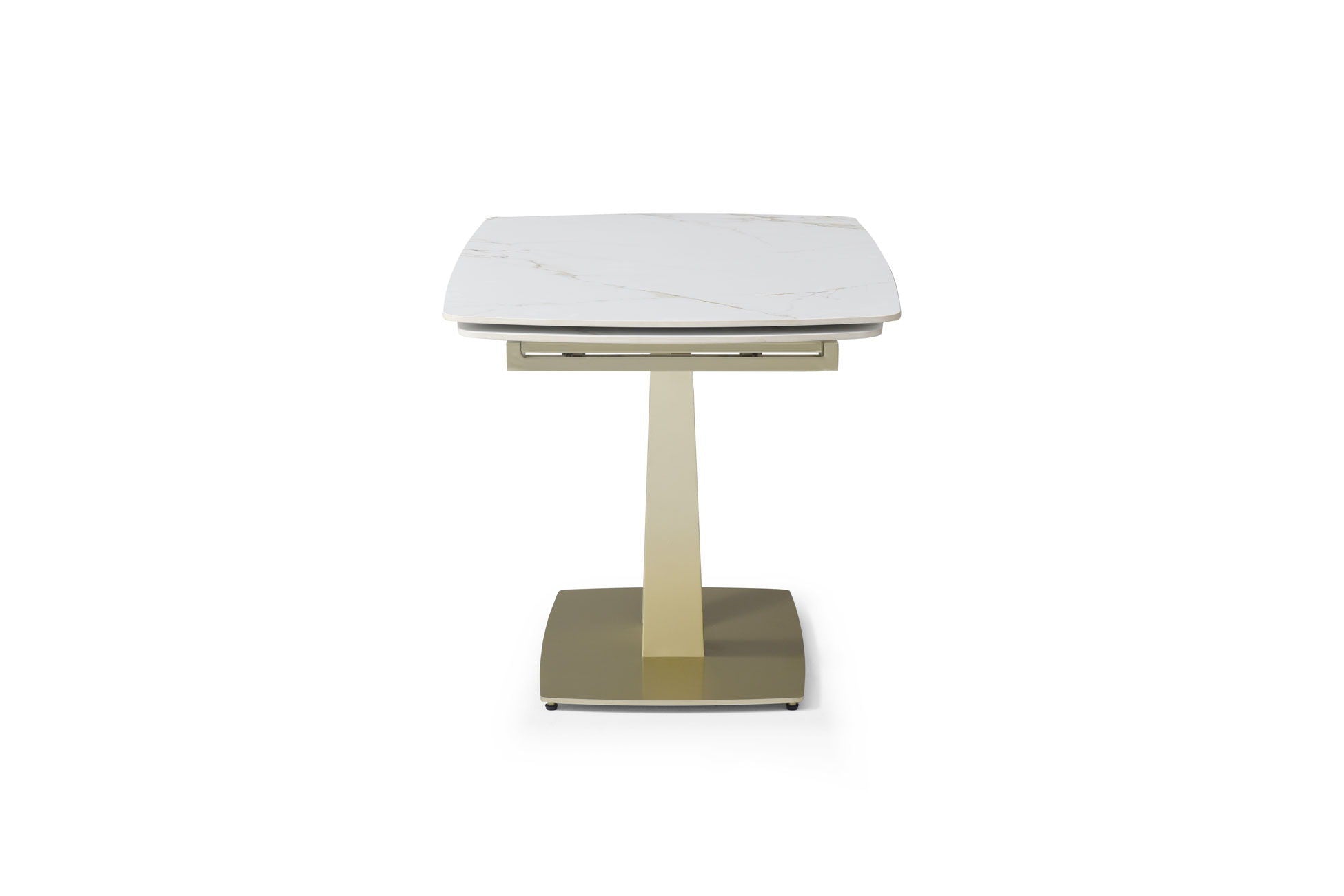 109 - Dining Table - White Gloss / Golden Jade