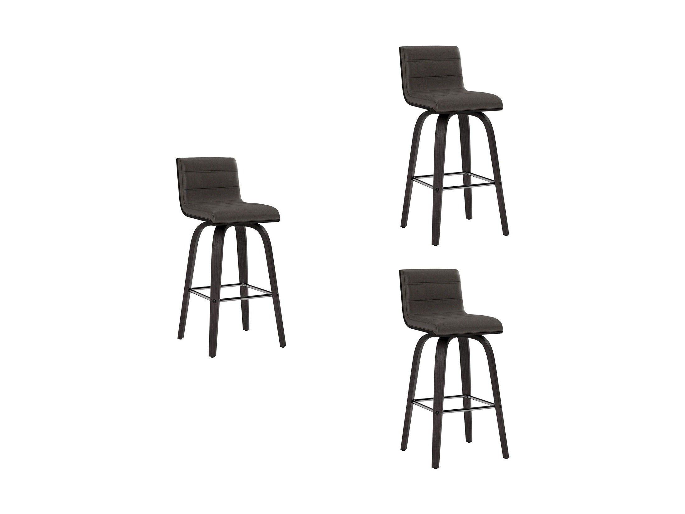 Vienna - 26" Swivel Counter Stool - Black Wood