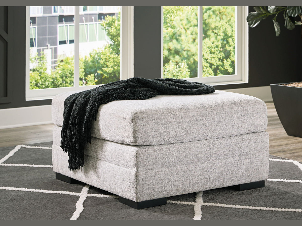 Koralynn - Oversized Accent Ottoman - Stone