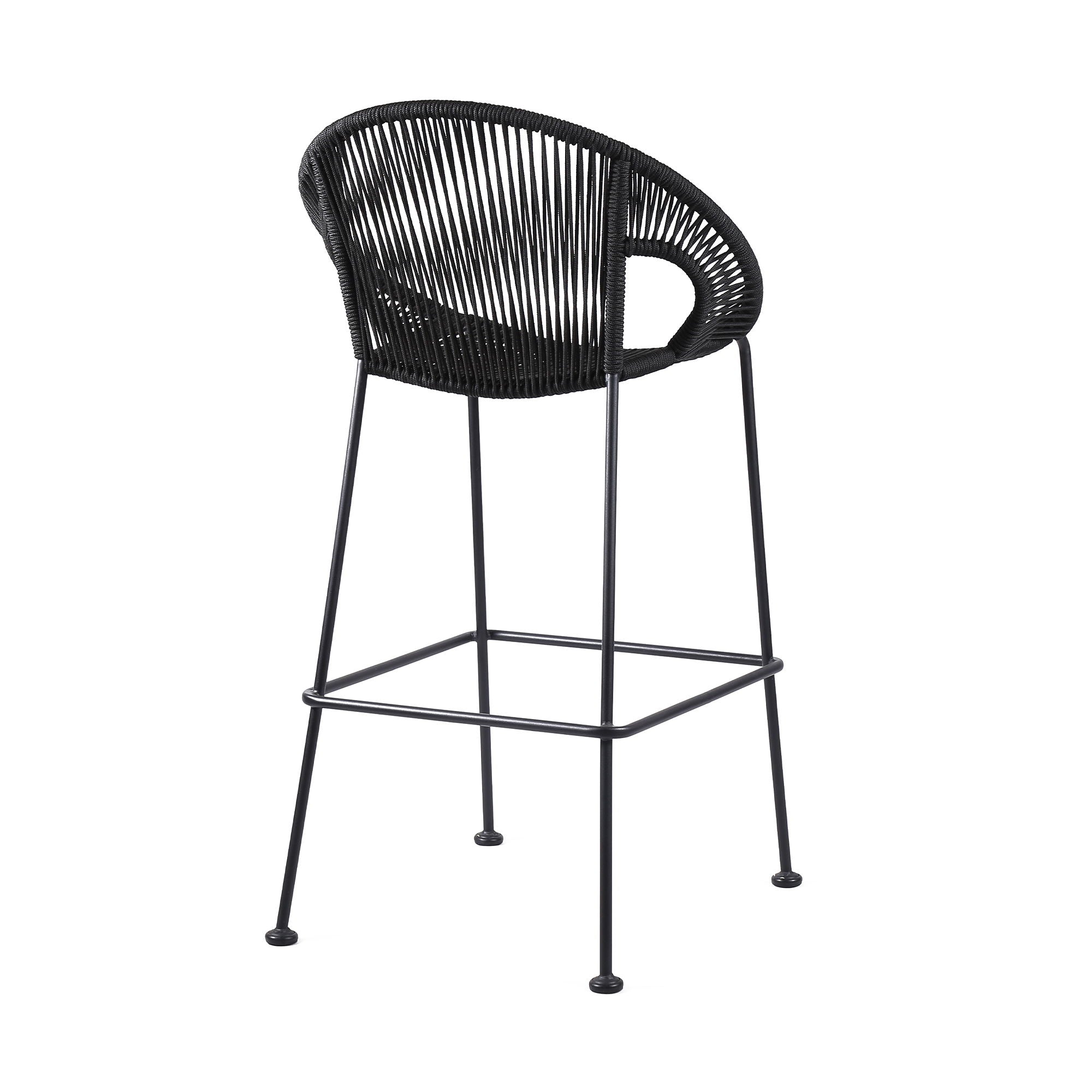 Acapulco - 30" Indoor Outdoor Steel Bar Stool With Rope Set of 2
