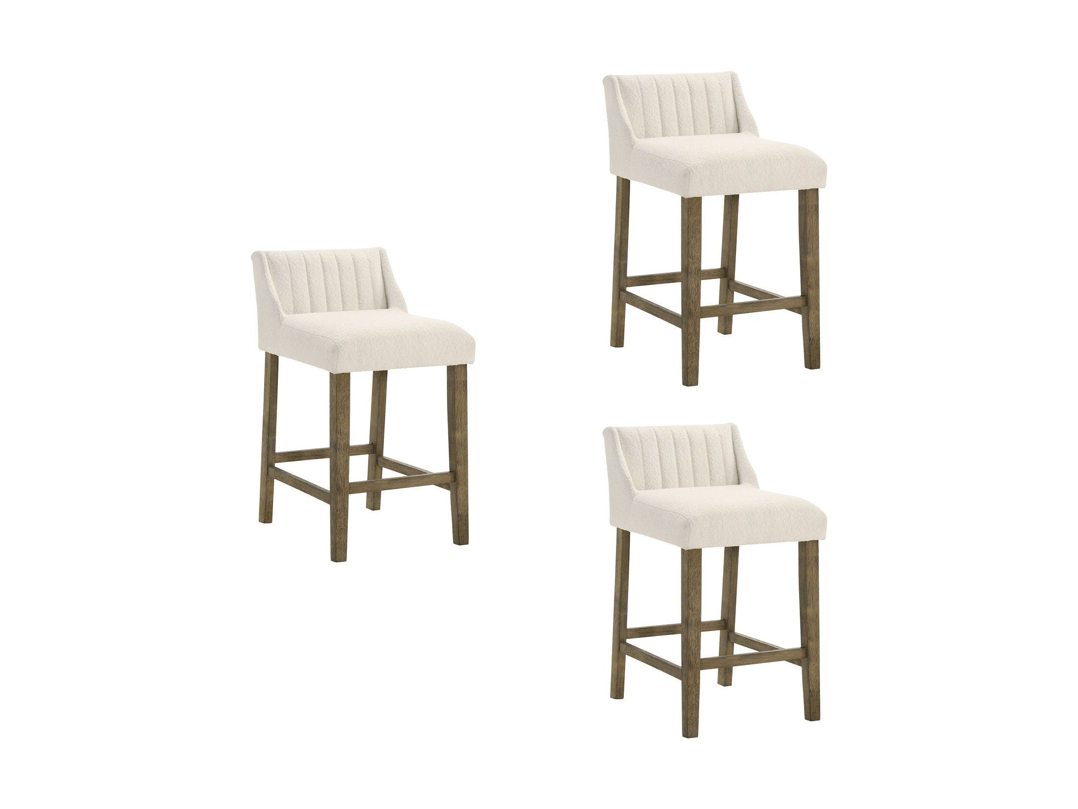 Fauna - Modern Transitional Wood Counter Height Kitchen Bar Stool