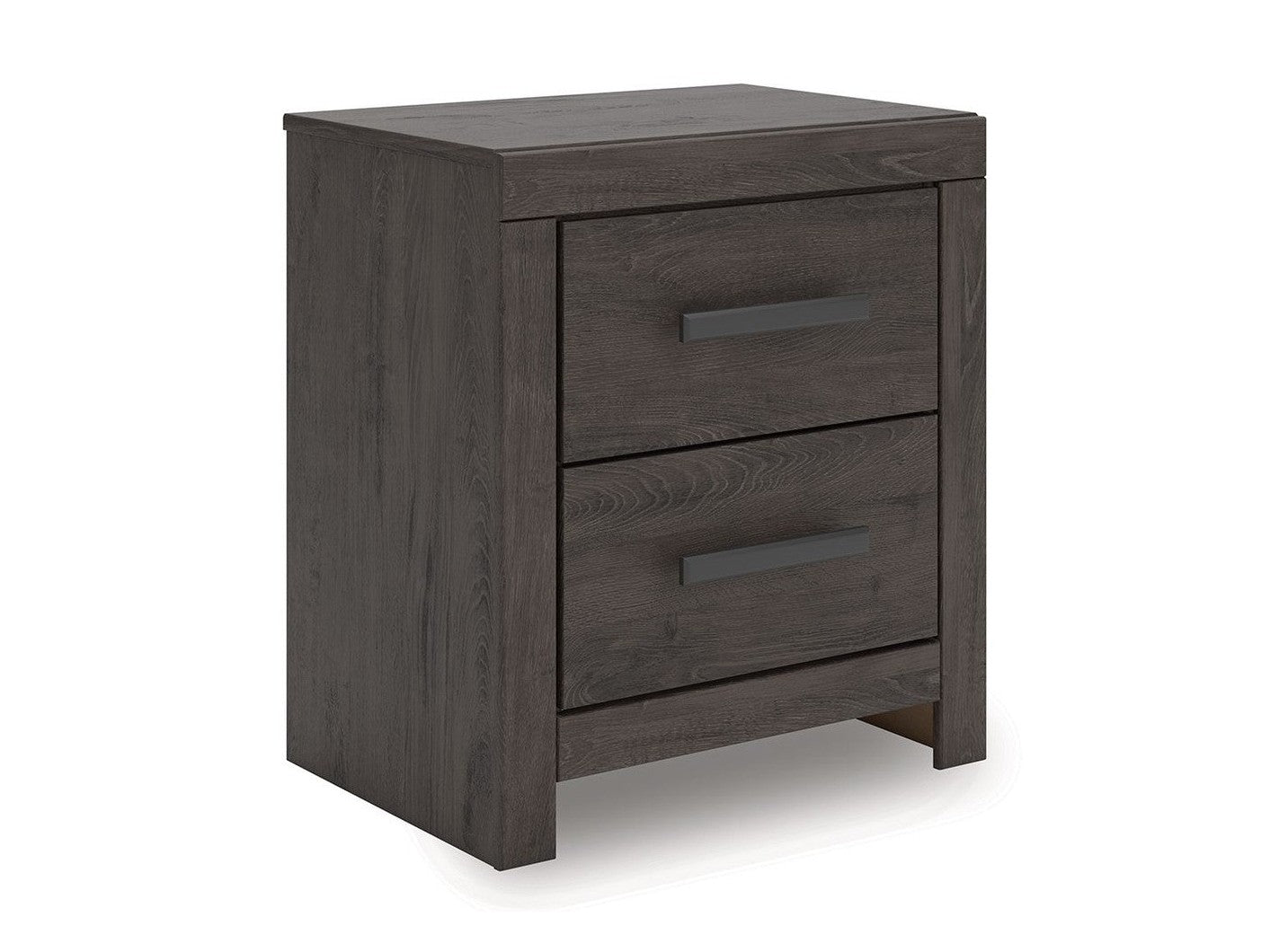 Prendonea - Two Drawer Night Stand - Charcoal