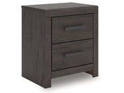 Prendonea - Two Drawer Night Stand - Charcoal