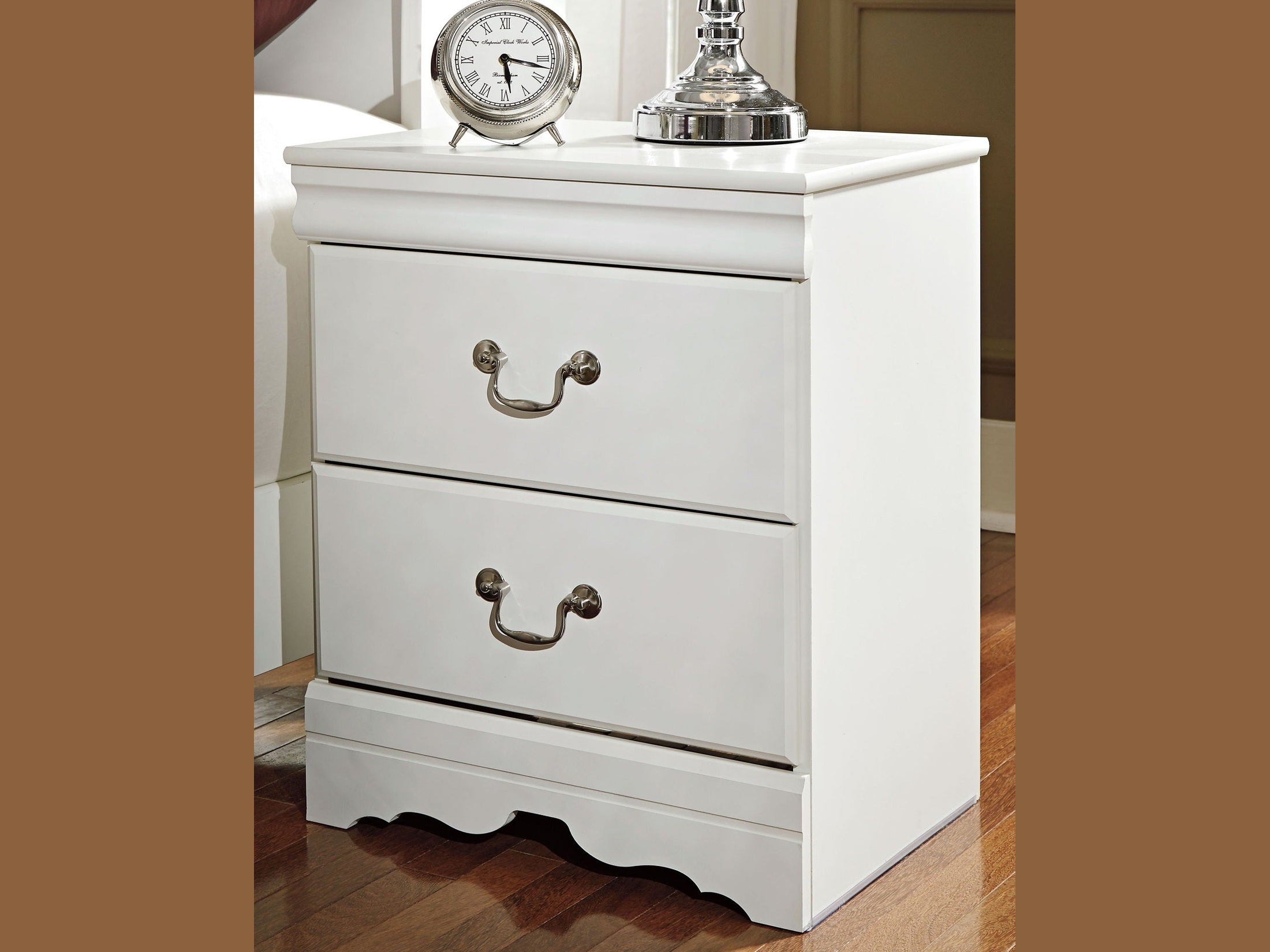 Anarasia - Two Drawer Night Stand - White