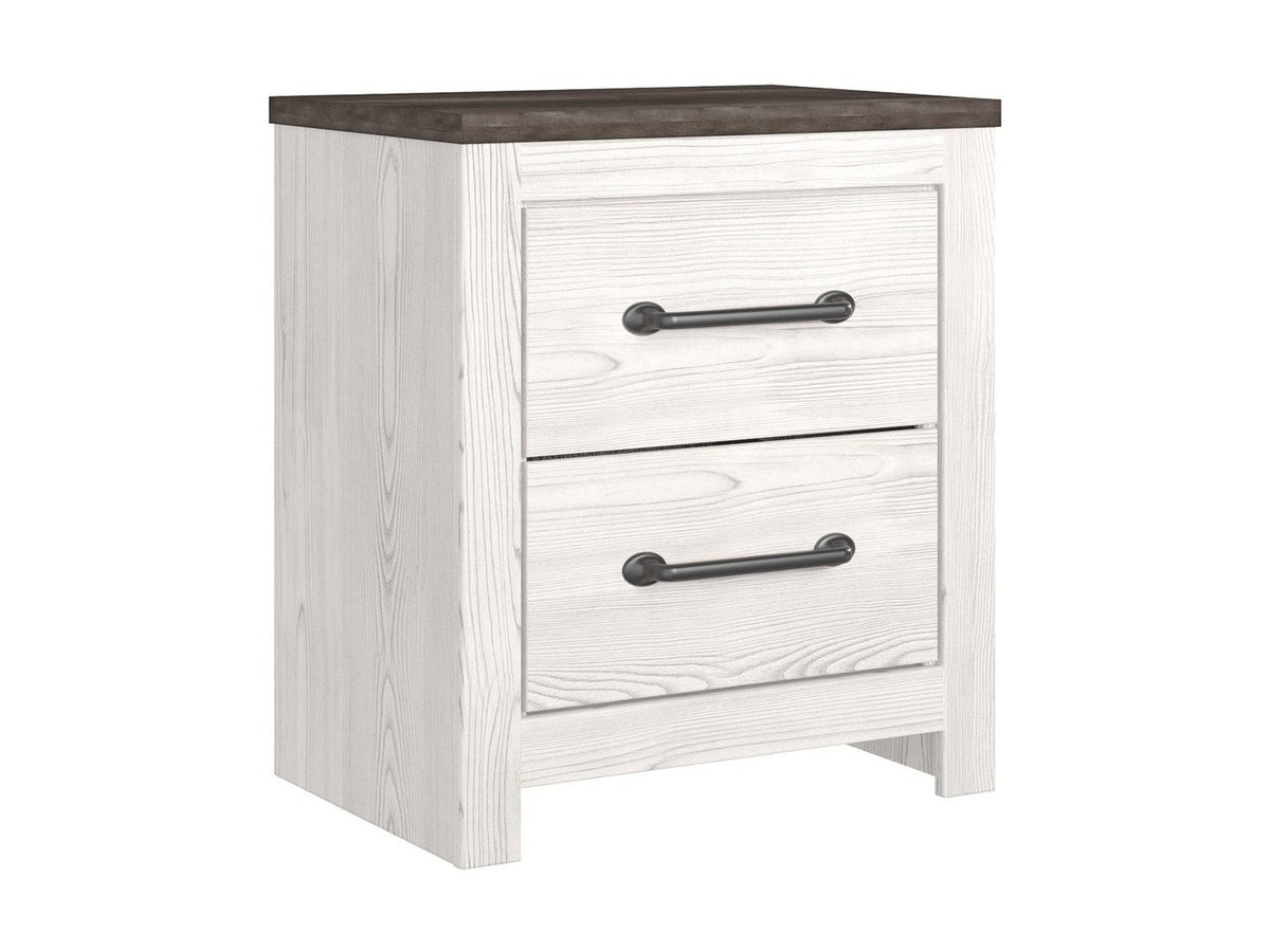 Gerridan - Two Drawer Night Stand - White / Gray