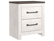 Gerridan - Two Drawer Night Stand - White / Gray