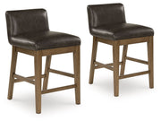 Cabalynn - Upholstered Barstool (Set of 2) - Two-tone Brown