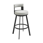 Lynof - Swivel Counter Stool - Black Finish