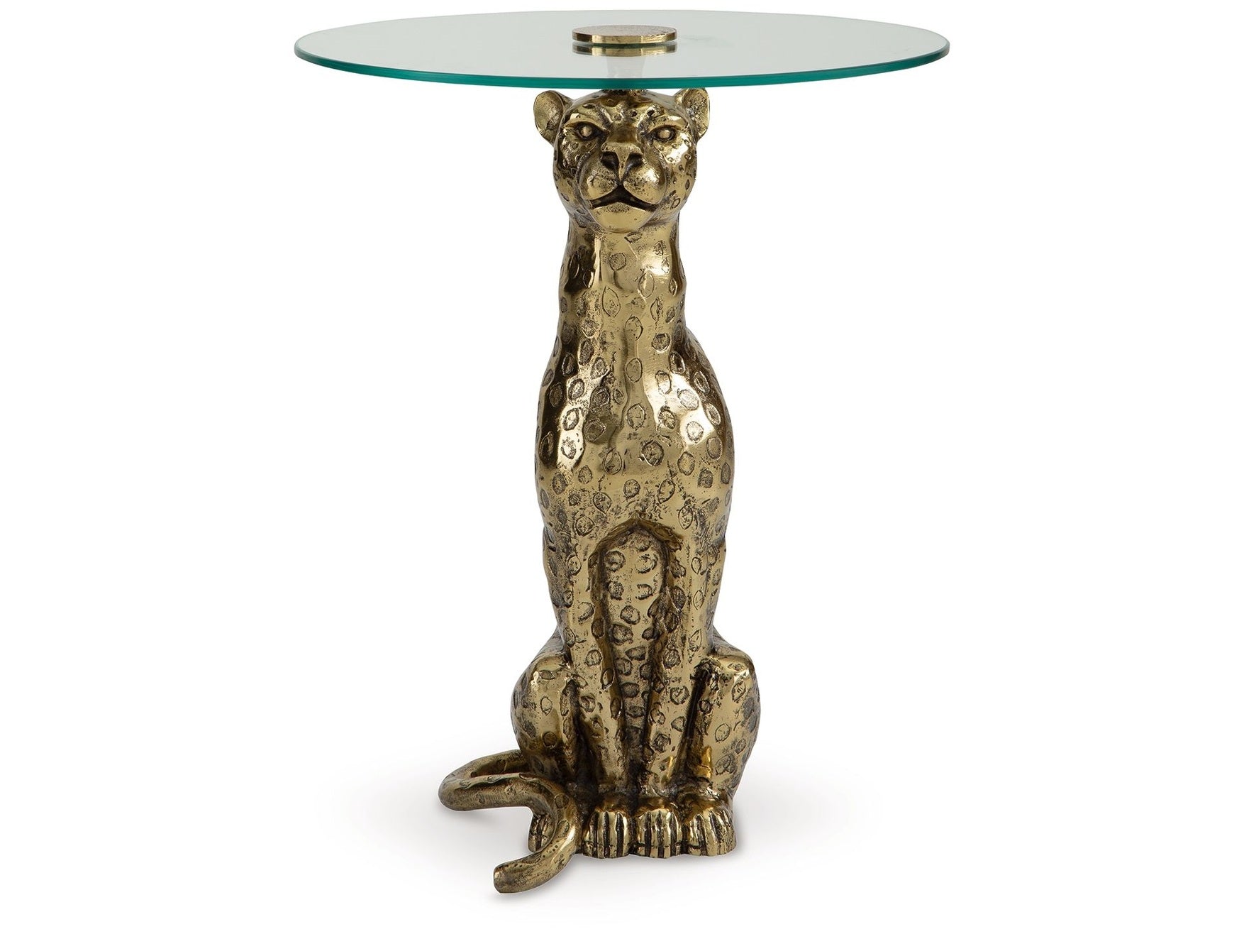 Vallain - Accent Table - Antique Gold Finish