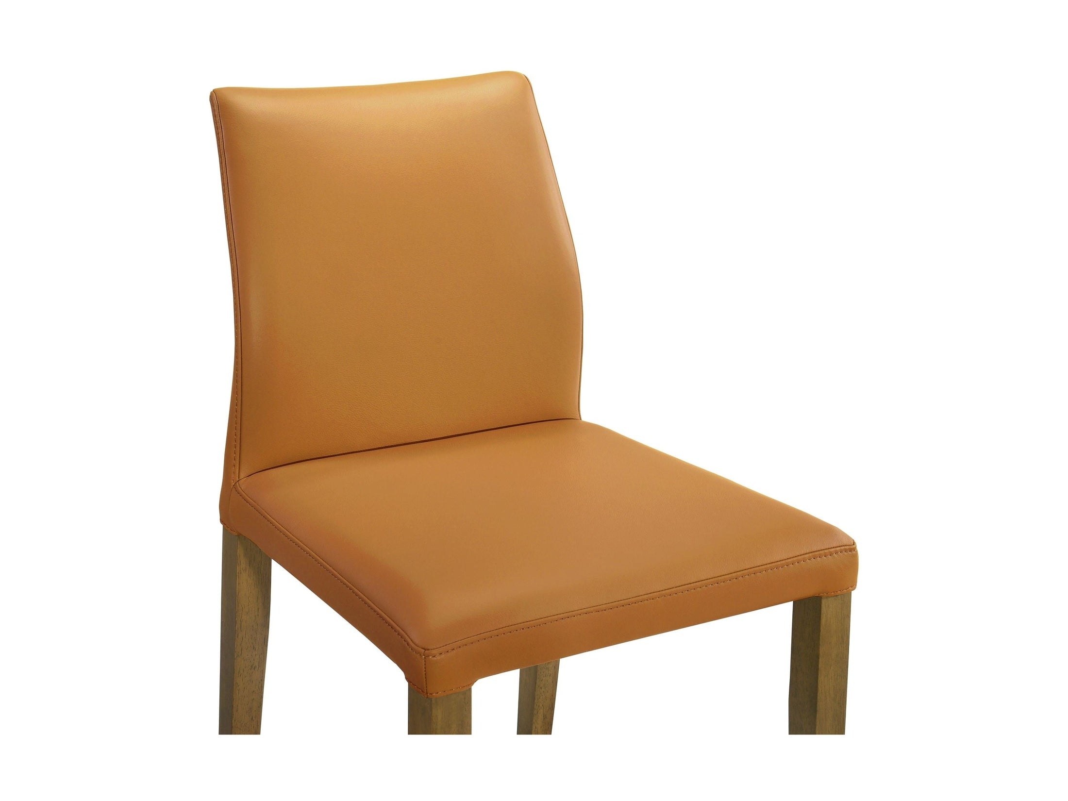 Elyza - Full Back Top Grain Leather Upholstered Wood Dining Chairs (Set of 2)