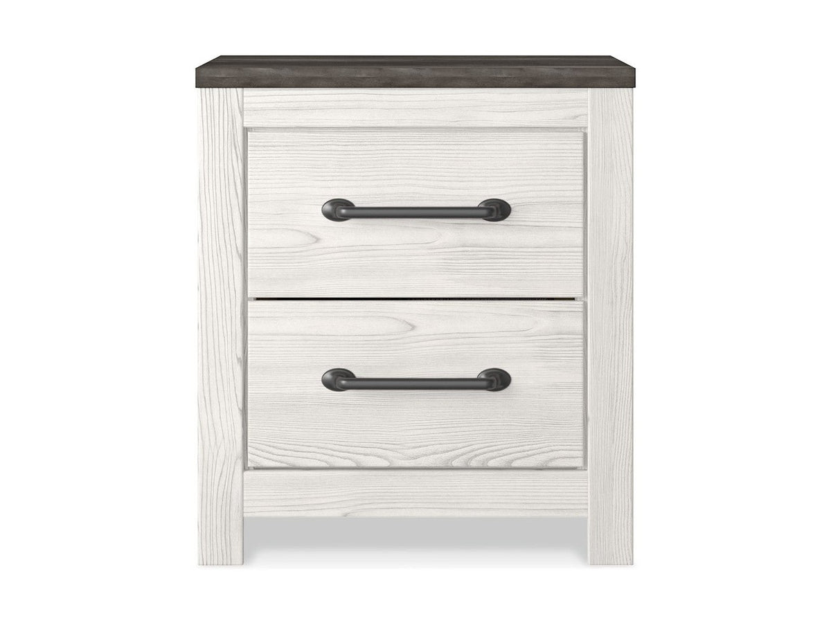 Gerridan - Two Drawer Night Stand - White / Gray