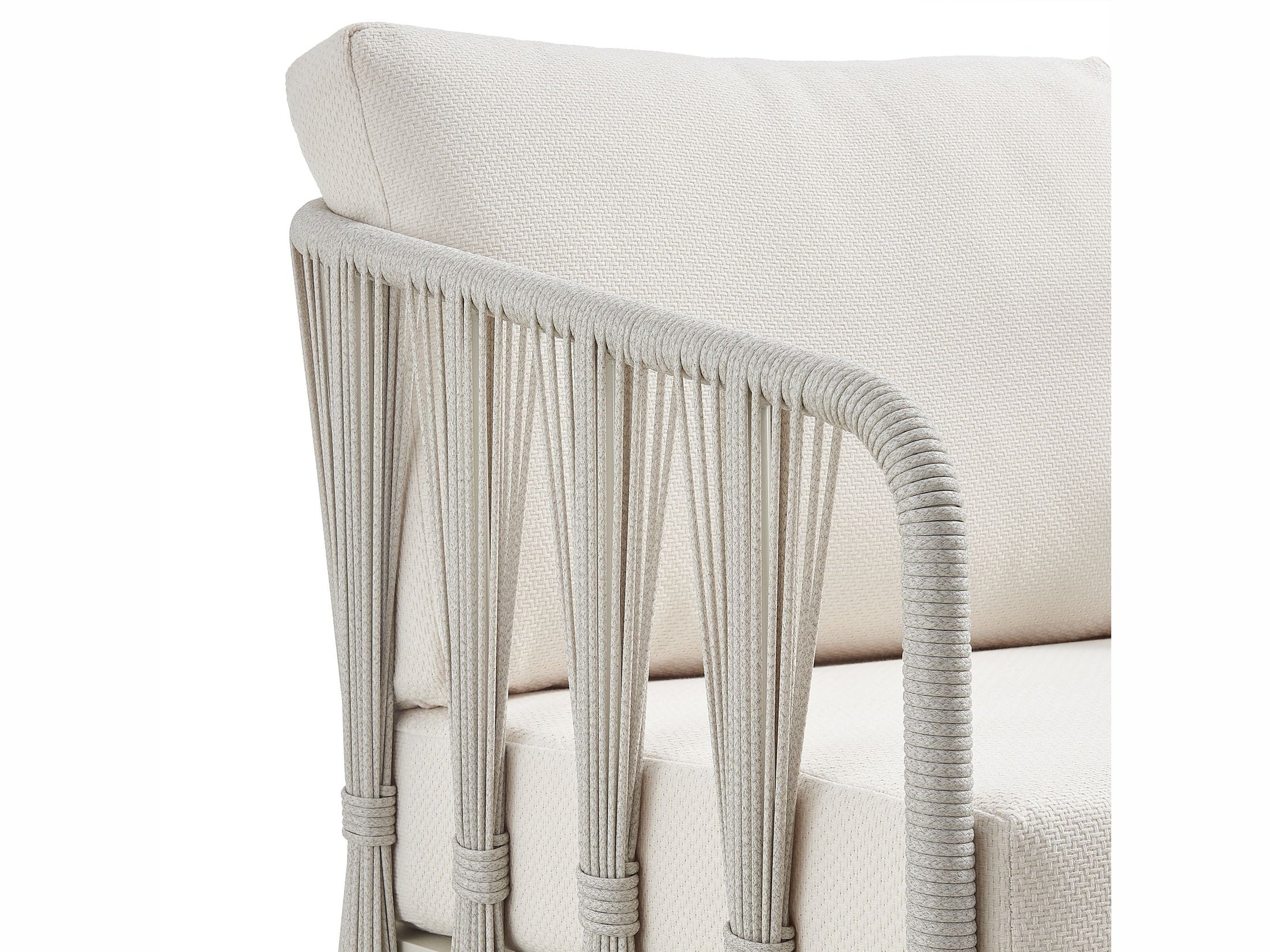Breeze - Cream Metal Outdoor Swivel Lounge Chair With Cushions - Pearl