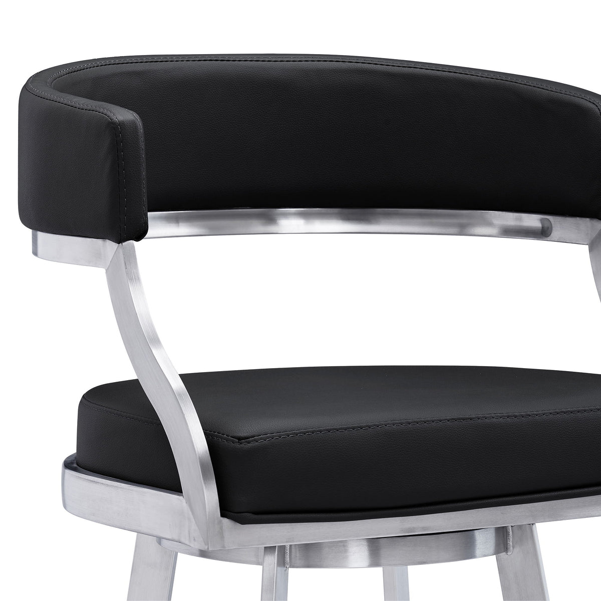Saturn - Counter Height Bar Stool - Brushed Stainless Steel