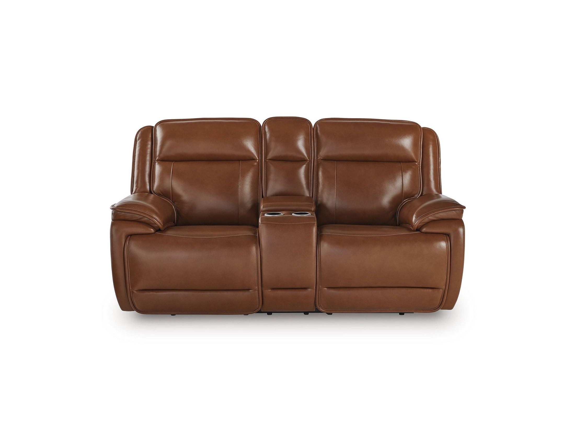 Healy Pier - Power Reclining Loveseat With Console / Adj Headrest - Chocolate