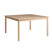 Balmor - 53" Square Outdoor Dining Table, Seats 4 - Wire-Brushed Natural Eucalyptus