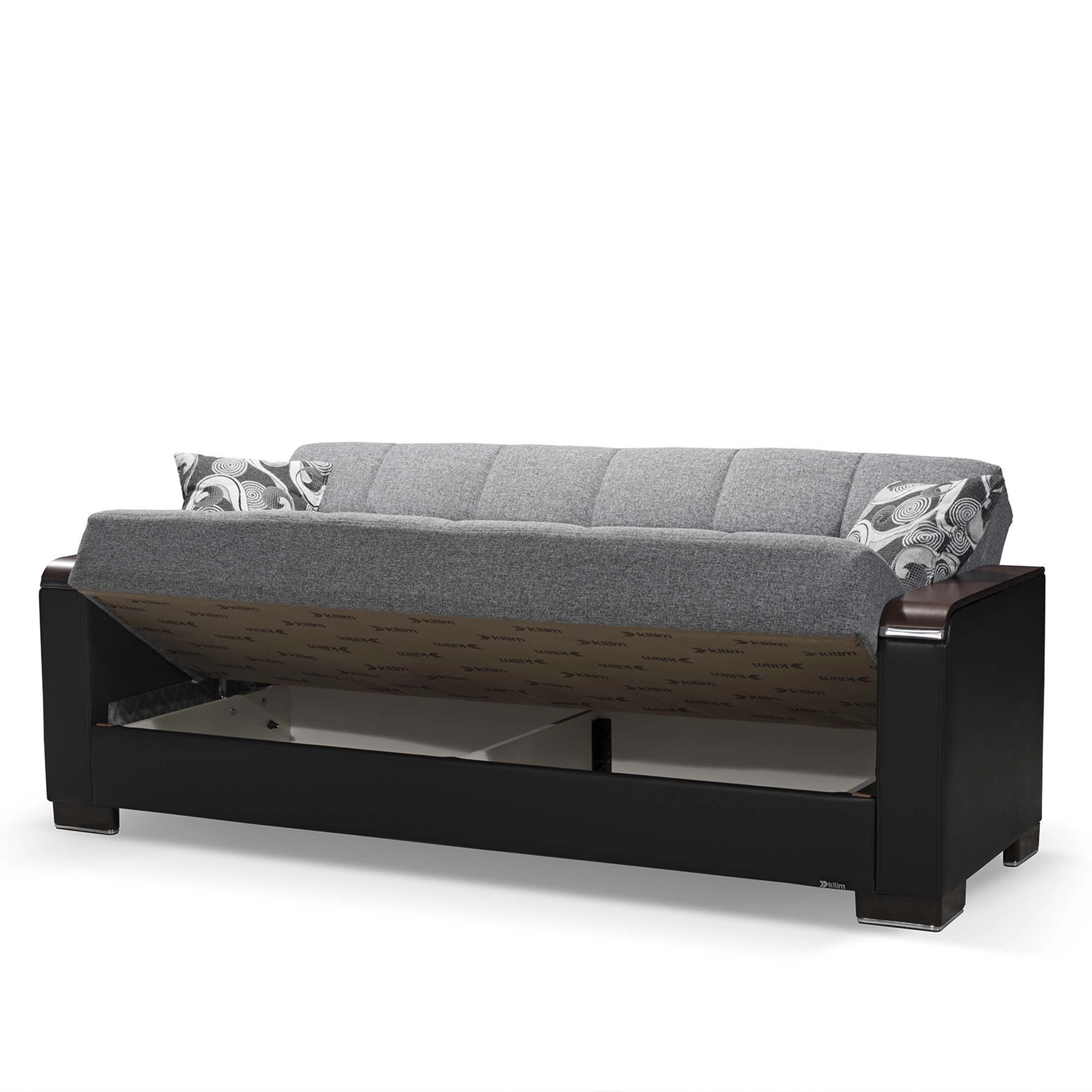 Ottomanson Armada X - Upholstered Convertible Wood Trimmed Sofabed With Storage