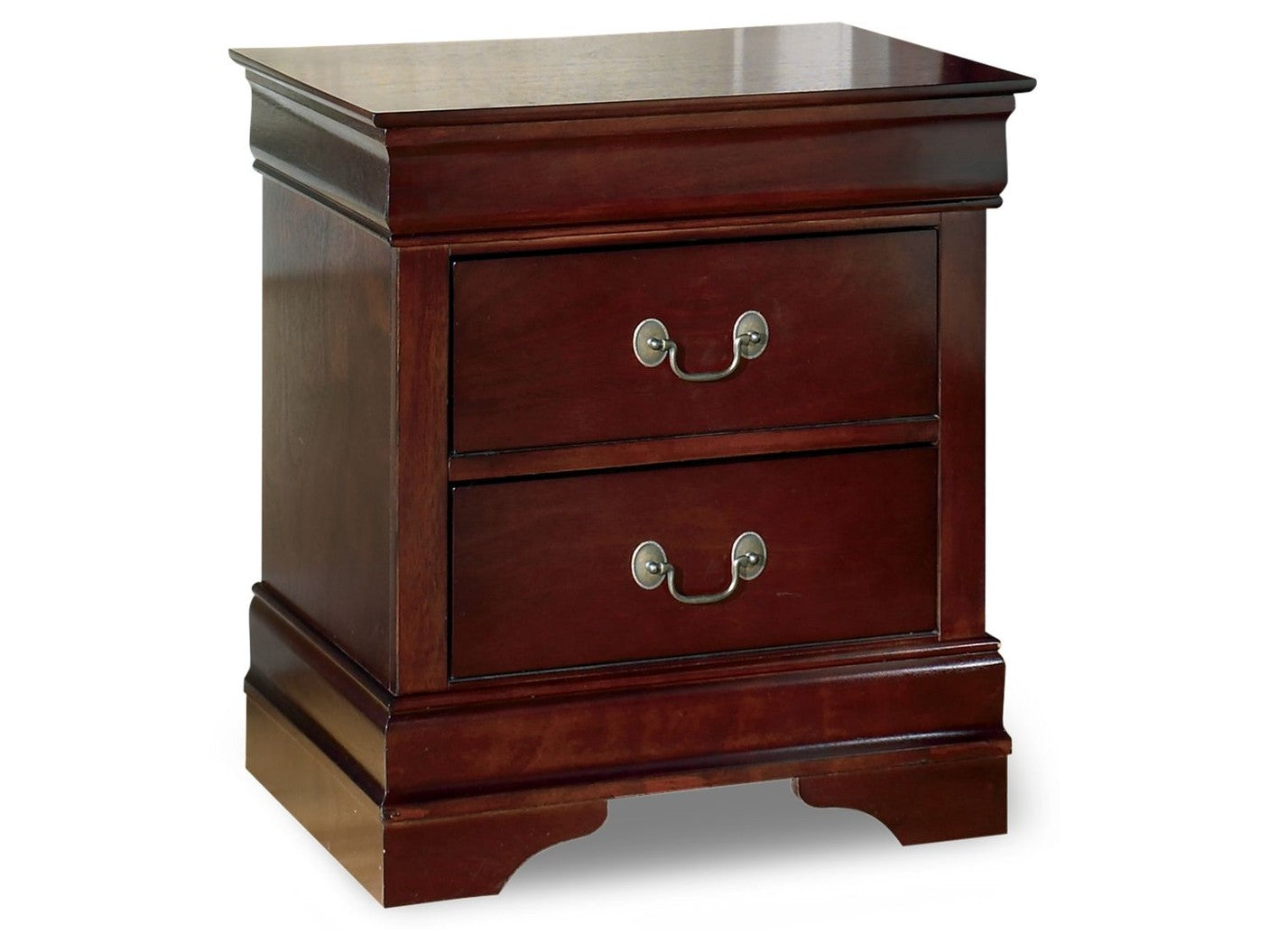 Alisdair - Two Drawer Night Stand - Reddish Brown