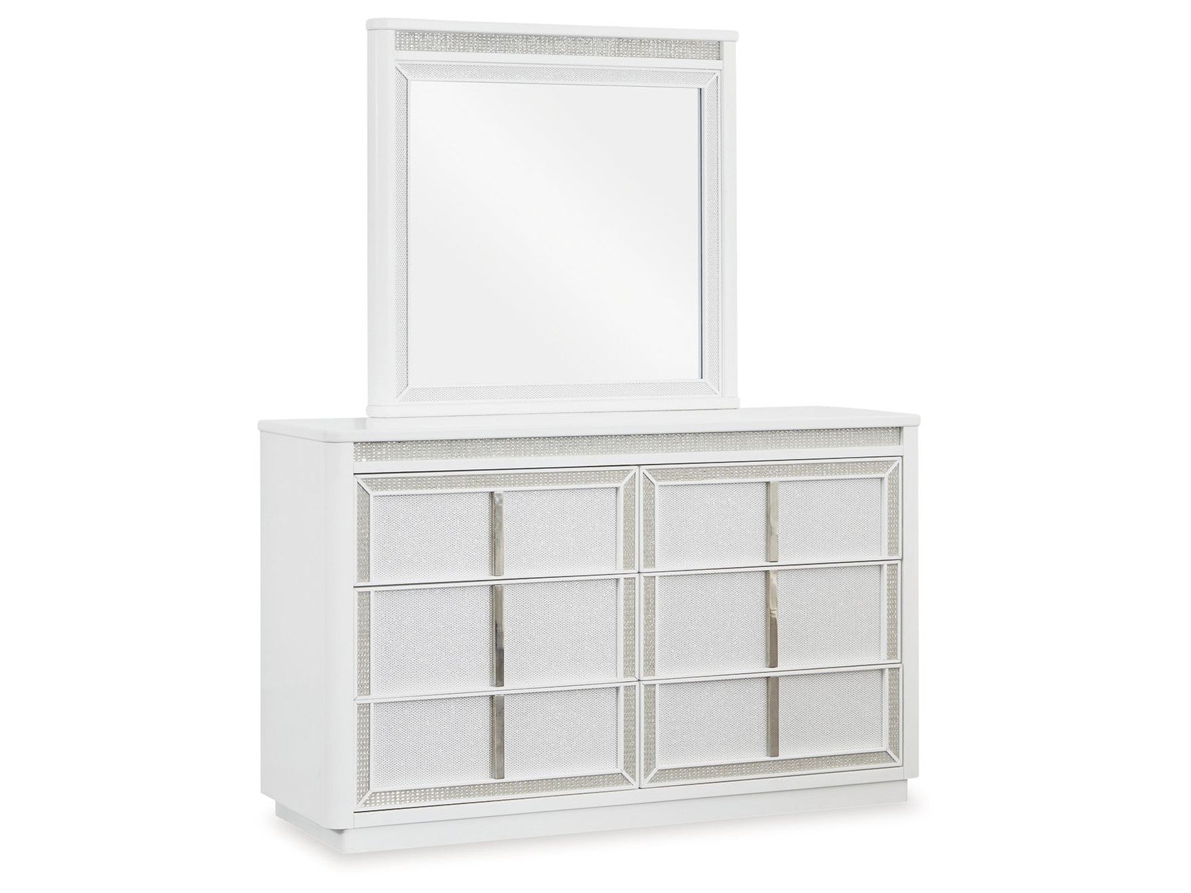 Chalanna - Dresser And Mirror - White