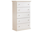 Bostwick Shoals - Five Drawer Chest - White