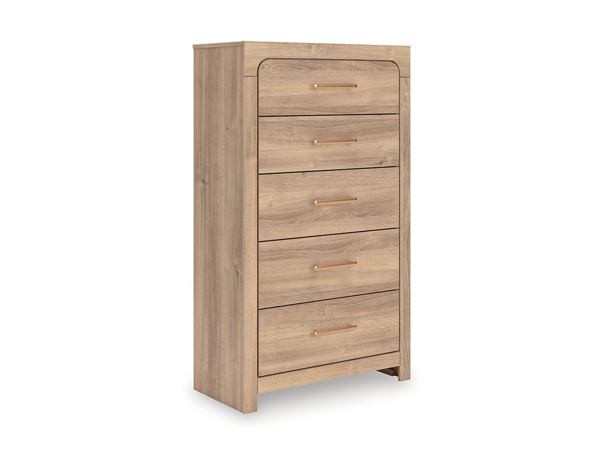 Kinlanni - Five Drawer Chest - Tan