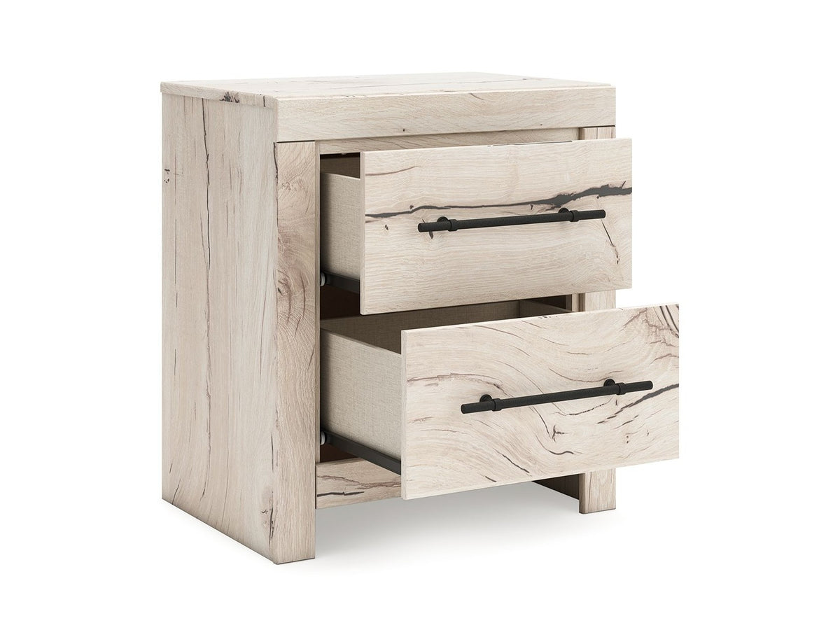 Lawroy - Two Drawer Night Stand - Light Natural