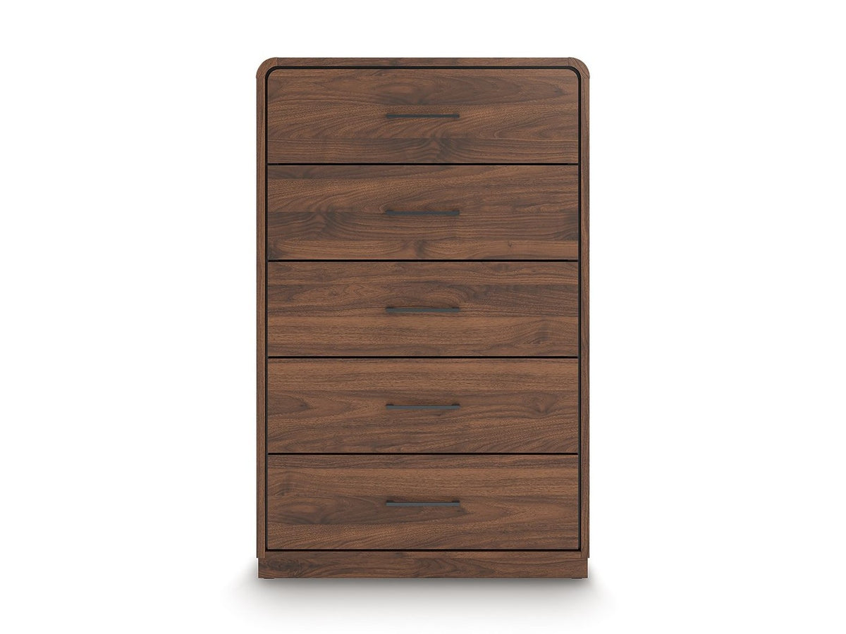 Fortlorn - Five Drawer Chest - Walnut Brown