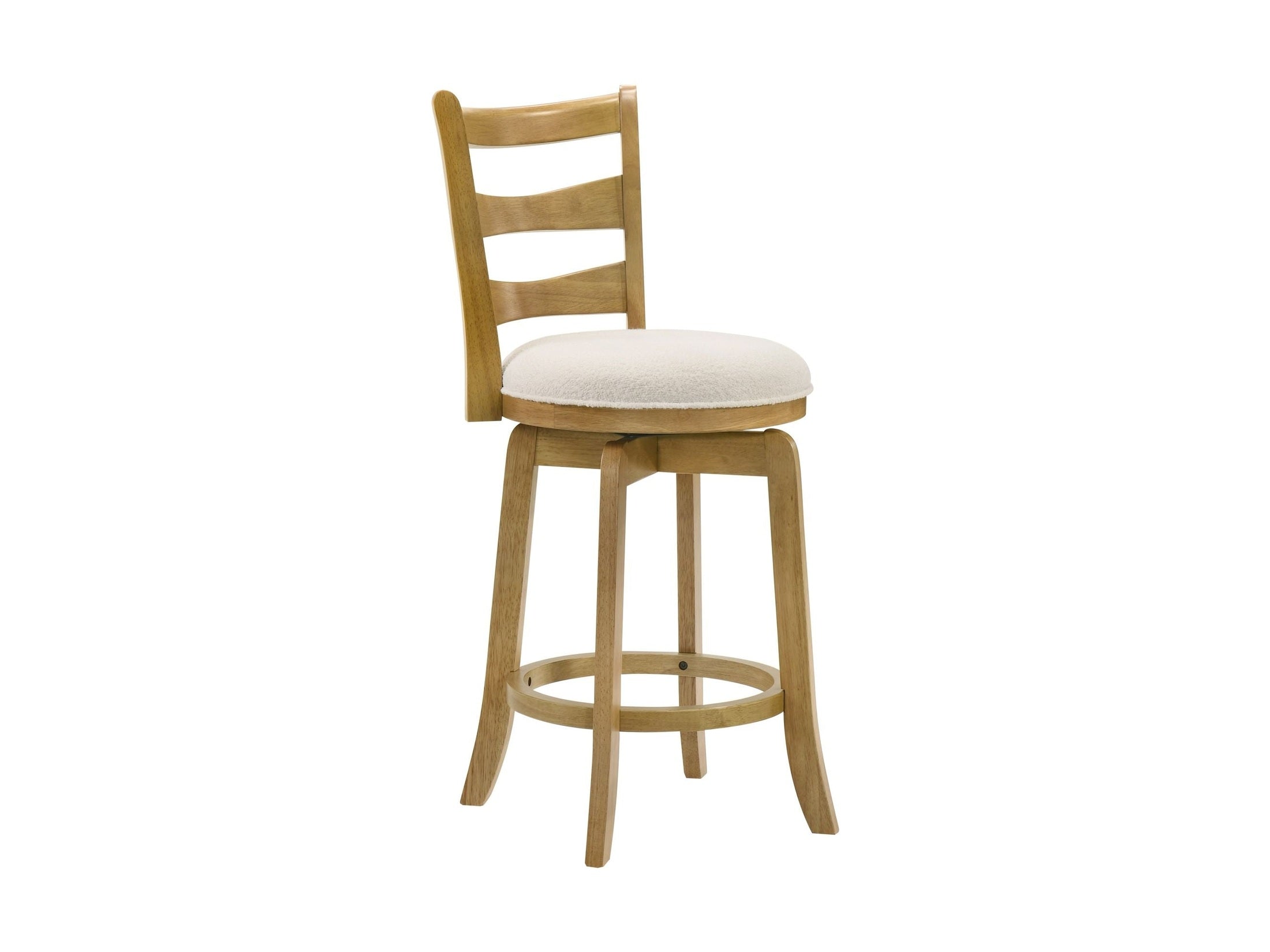 Melindra - Modern Farmhouse Swivel Wood Counter Height Kitchen Bar Stool