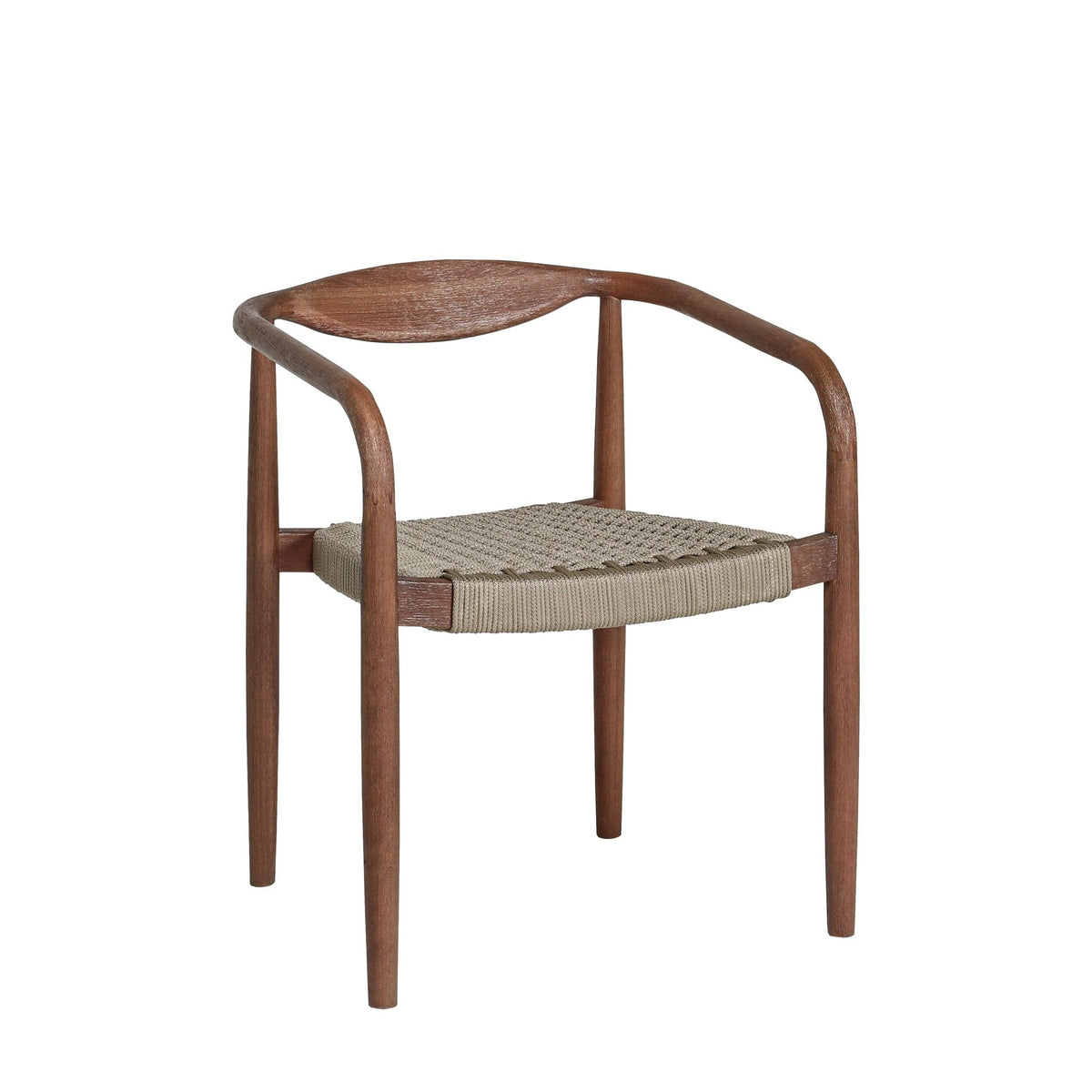 Cove - Eucalyptus & Rope 5-Piece Outdoor Dining Set - Brown & Almond milk