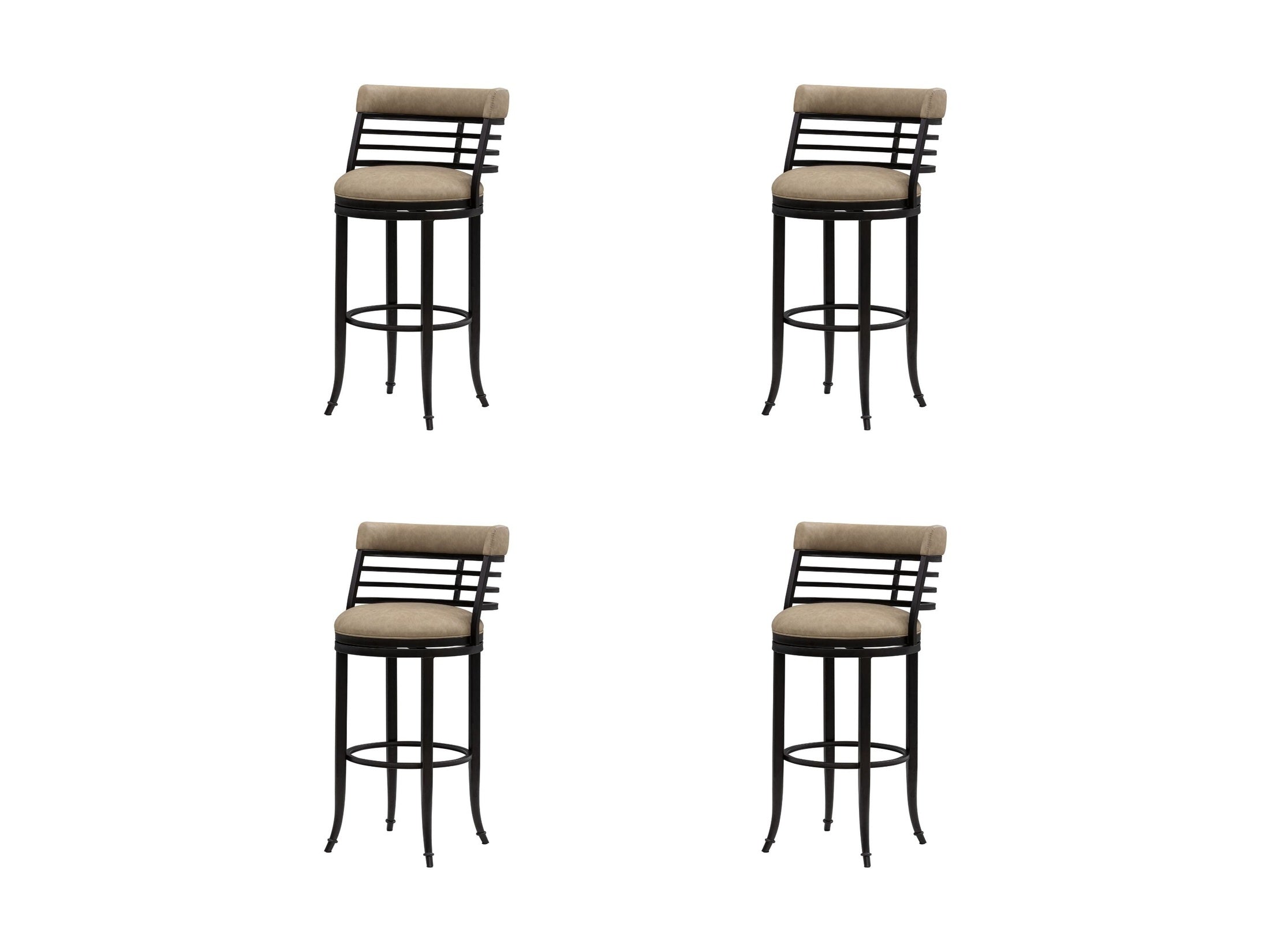 Telia - Upholstered Swivel Bar Height Barstool