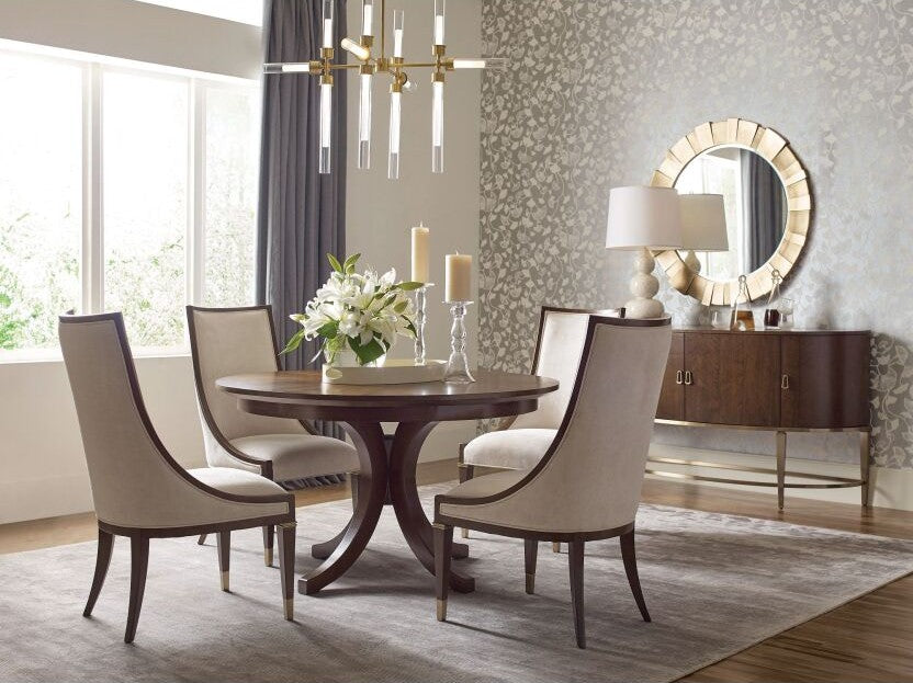 American Drew Vantage Warner Round Dining Table Complete